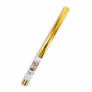 Papel Adhesivo Plateado Con Dorado HAOMEI 45 X 200 Cm