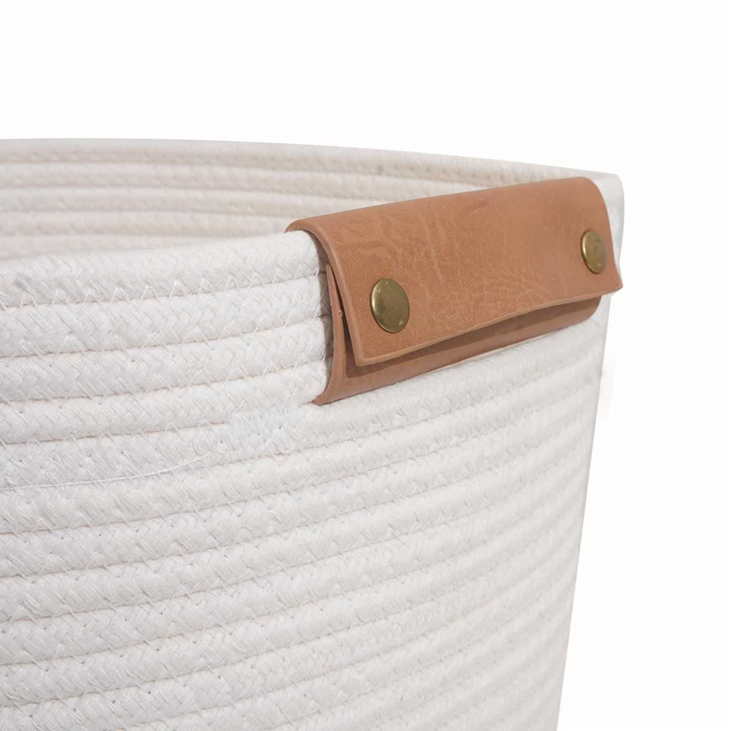 Cesta De Mimbre Redonda Con Agarradera Café FREE HOME Mediano - Imagen 2