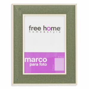 Portarretrato Verde Orilla Dorada FREE HOME 5X7"