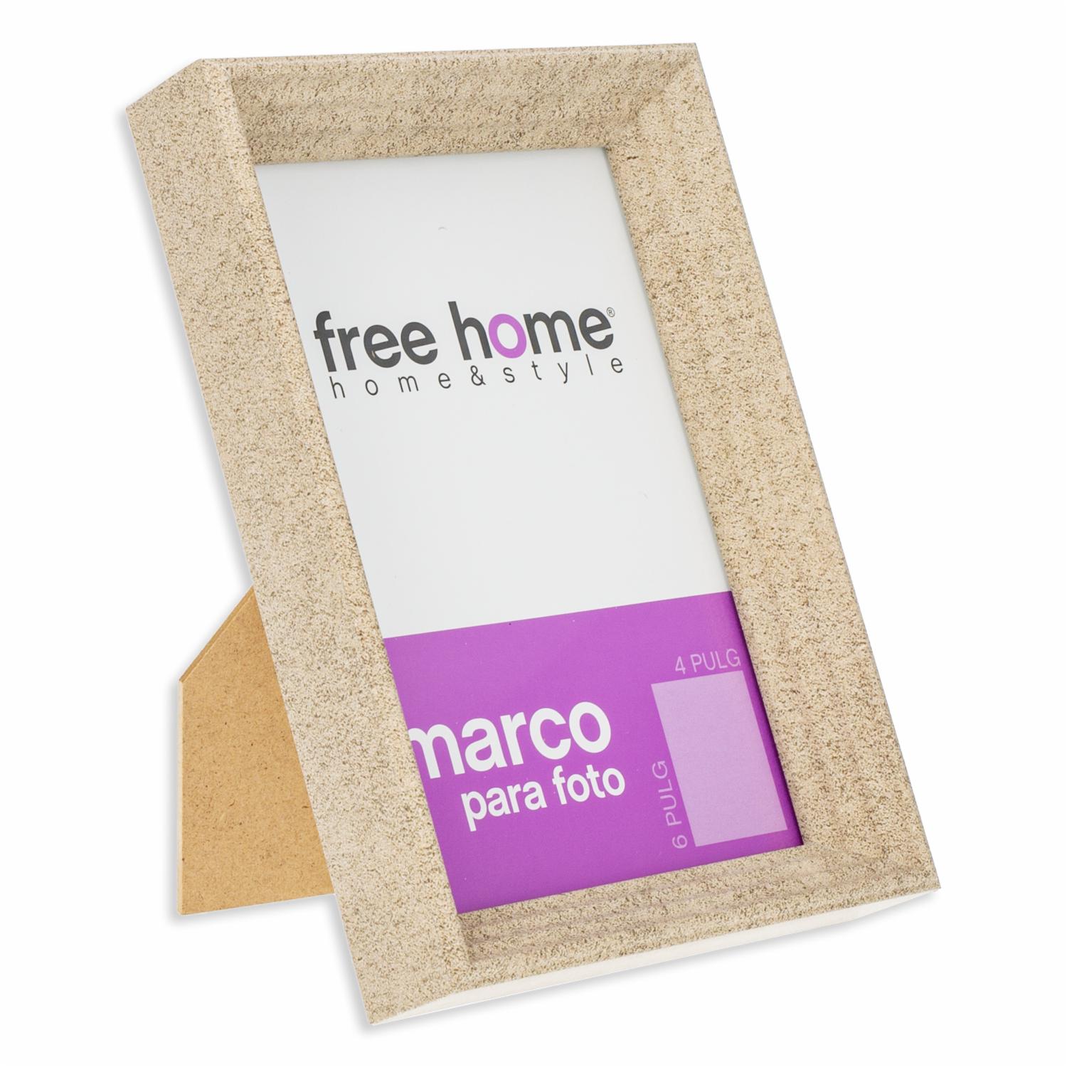 Portarretrato Relieve  Gris Claro FREE HOME 4X6″