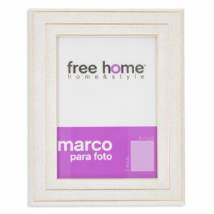 Portarretrato Gris Claro Orilla Dorada FREE HOME 5X7"