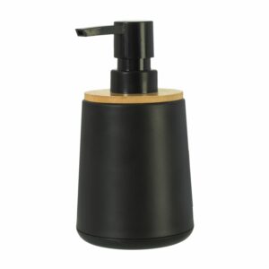 Dispensador De Jabón Bambú Negro FREE HOME 1 Pieza