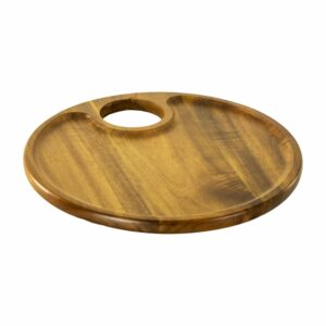 Tabla De Servir Redonda Línea Acacia Z&L 36X1.6 CM