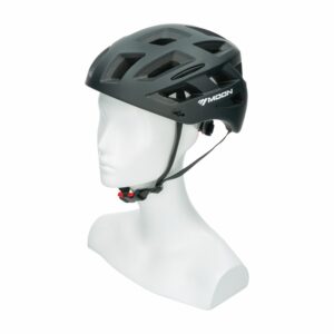 Casco Para Bicicleta Con Víscera Corta Y Luz Color Negro MOON 1 Pieza