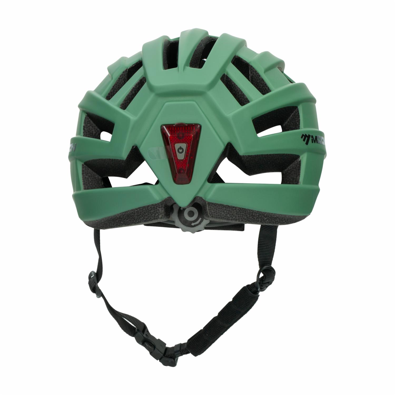Casco Para Bicicleta Con Víscera Y Luz Posterior Verde Oliva MOON 1 Pieza