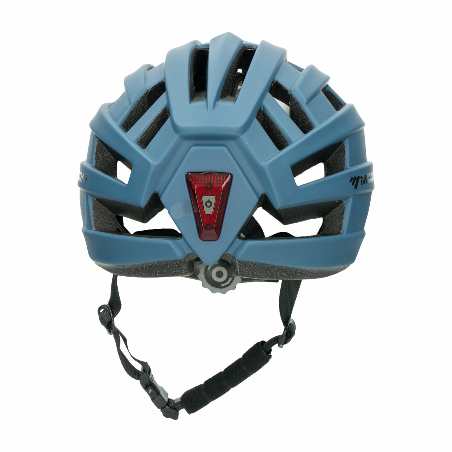 Casco Para Bicicleta Con Víscera Y Luz Posterior Azul Oscuro MOON 1 Pieza