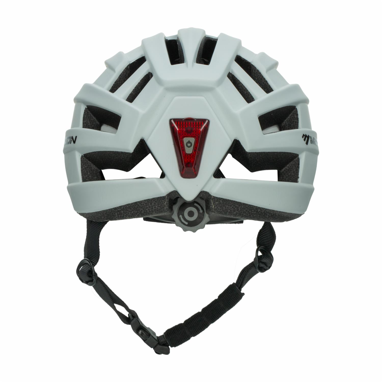 Casco Para Bicicleta Con Víscera Y Luz Posterior Gris Mate MOON 1 Pieza