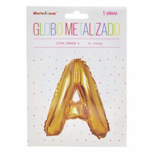 Globo Metalizado Dorado UNIFELICIDAD Letra A