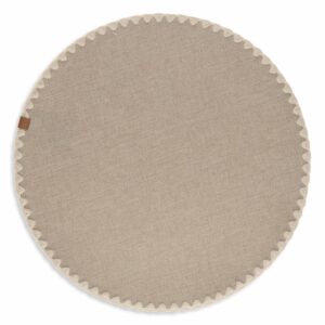 Individual Texturizado Taupe Con Borde FREE HOME Redondo