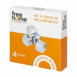 Cubos De Hielo Metálicos FREE HOME 4 Piezas
