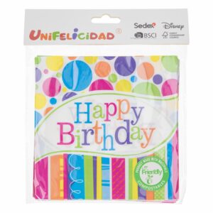Servilletas Feliz Cumpleaños UNIFELICIDAD X 10 Uds