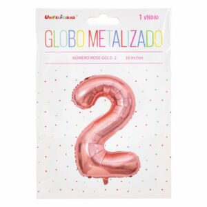 Globo Metalizado Rose Gold UNIFELICIDAD N°2