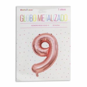 Globo Metálico Rose UNIFELICIDAD N°9