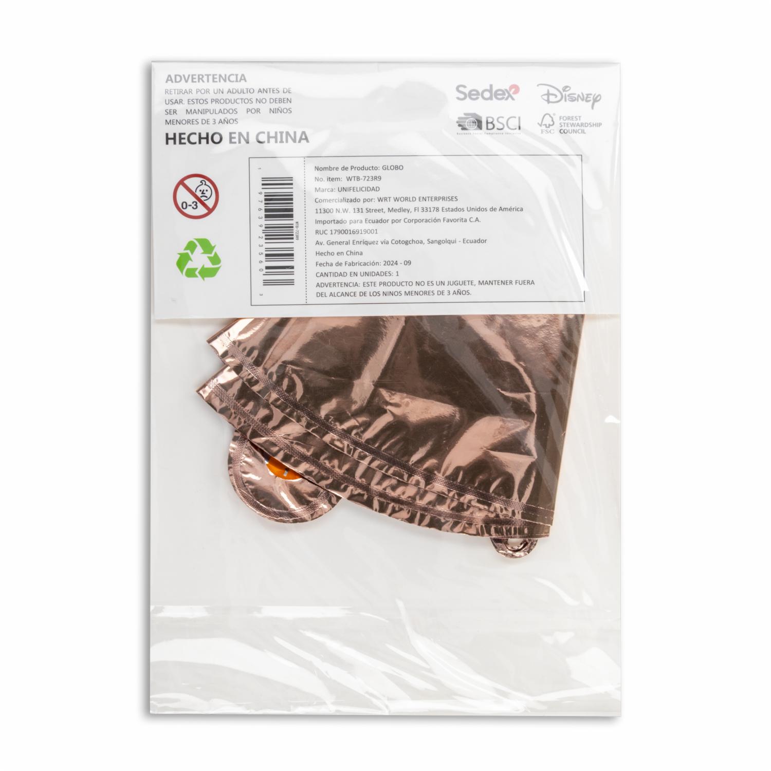 Globo Metálico Rose UNIFELICIDAD N°9 - Imagen 2