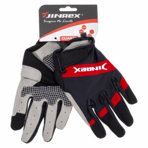 Guante Para Bicicleta Negro Con Rojo JINREX Talla Extra Grande