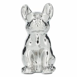 Figura Decorativa Perro Plateado Animado KOOME 1 Pieza