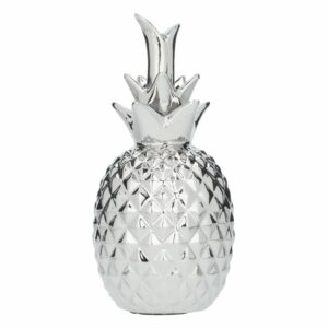 Figura Decorativa Pina Plateada Grande KOOME 1 Pieza
