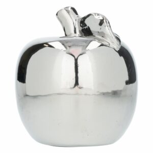 Figura Decorativa Manzana Plateada Grande Alta KOOME 1 Pieza
