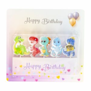 Velas Dinosaurios BIRTHDAY CANDLES X 5 Uds