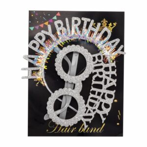 Gafas Happy Bithday WANGQIANG PARTY Plateadas