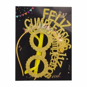 Gafas Happy Bithday WANGQIANG PARTY Dorado