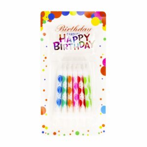 Velas Cumpleaños Colores Con Base WANGQIANG PARTY X 6 Uds