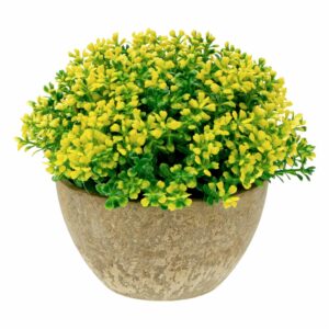 Maceta Decorativa Flores Rosada Amarilla Artificial DONGZHI 13 Cm