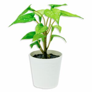 Maceta Decorativa Mini Hojas Verdes Artificial DONGZHI 15 Cm