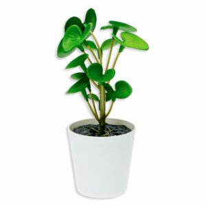 Maceta Decorativa Mini Hojas Verdes Artificial DONGZHI 16 Cm
