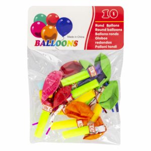 Globo Con Silbato EASTERN BALLOON X 10 Uds