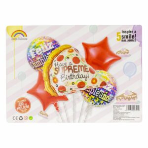 Globo Fiesta JASON BALLOONS 5 Piezas