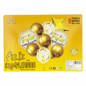 Globo Fiesta Feliz Cumpleaños JASON BALLOONS 9 Piezas