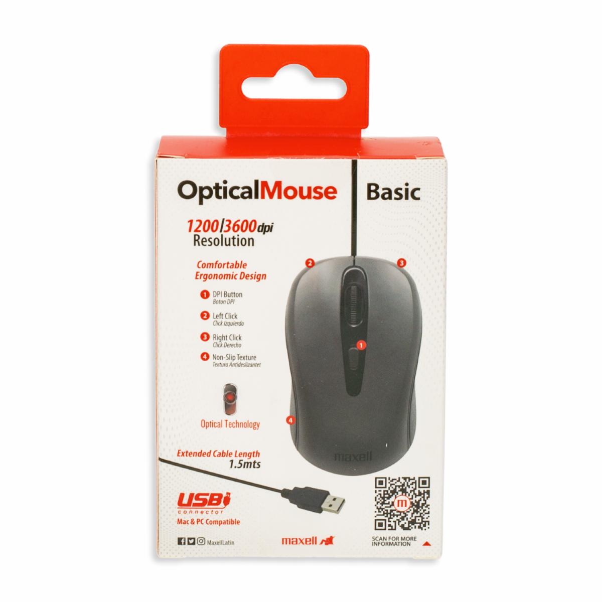 Mouse Óptico Silver MAXELL Alámbrico - Imagen 5