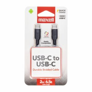 Cable USB C A USB-C Negro MAXELL 2 Metros