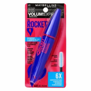 Máscara De Pestañas Rocket Waterproof Tono 411 Black MAYBELLINE NEW YORK 8 Ml