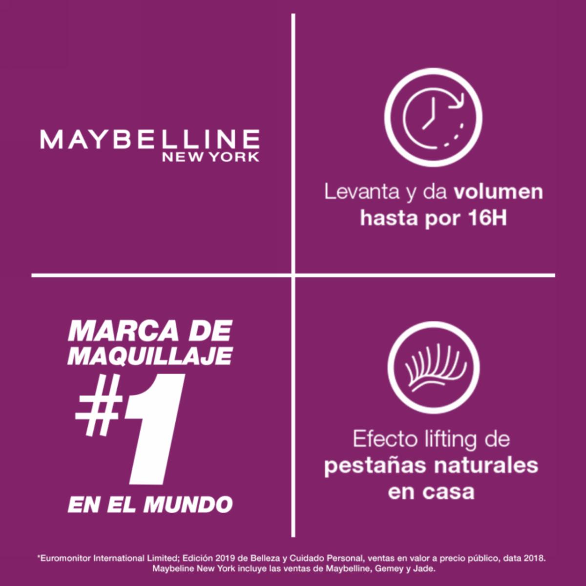 Máscara De Pestañas The Falsies Lash Lift Black A Prueba De Agua MAYBELLINE NEW YORK 10 Ml