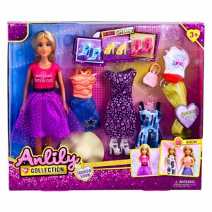 Set De Juego Muñeca Fashionista ANLILY Incluye Accesorios