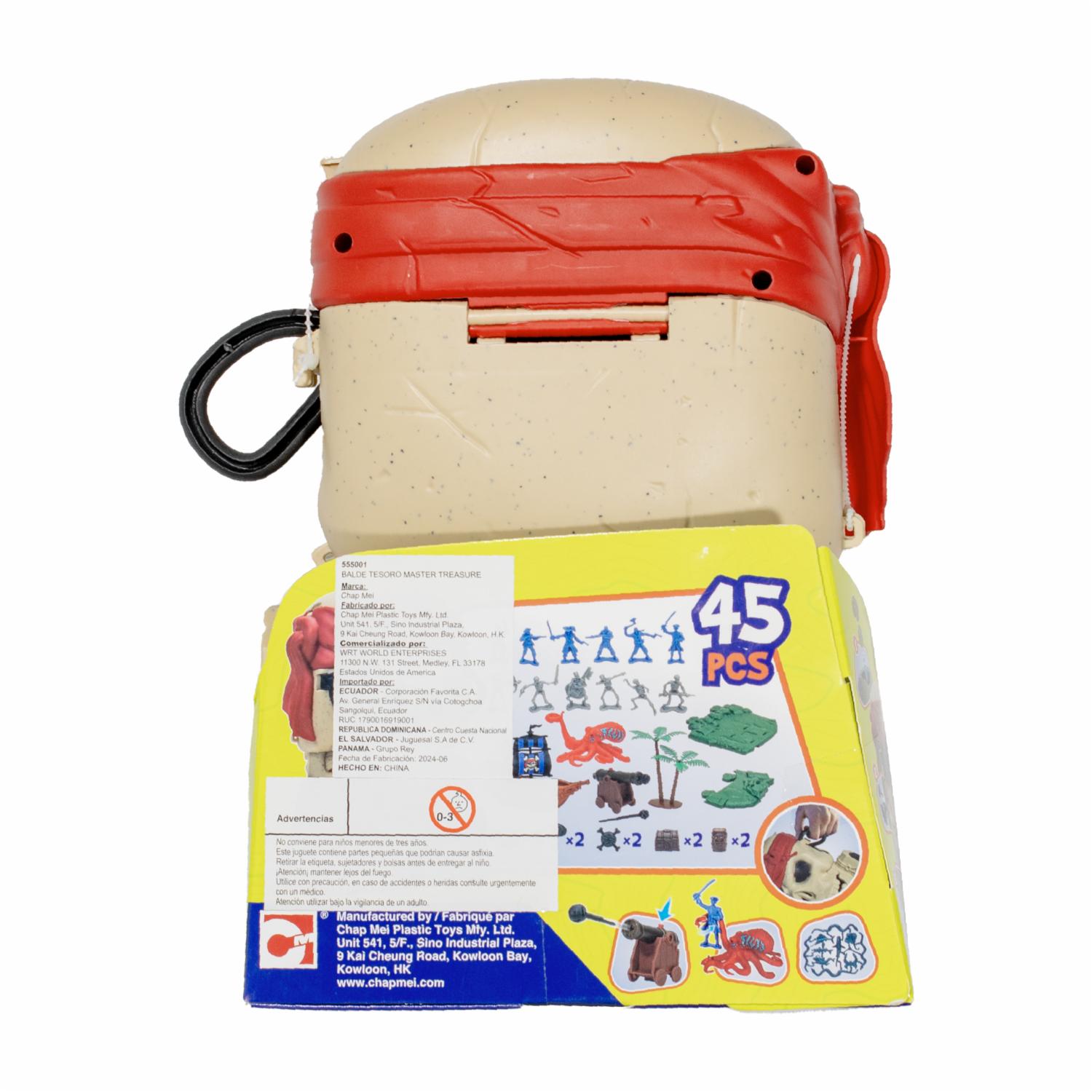 Set De Juego Tesoro Del Pirata BUCKET MASTER 45 Piezas - Imagen 3
