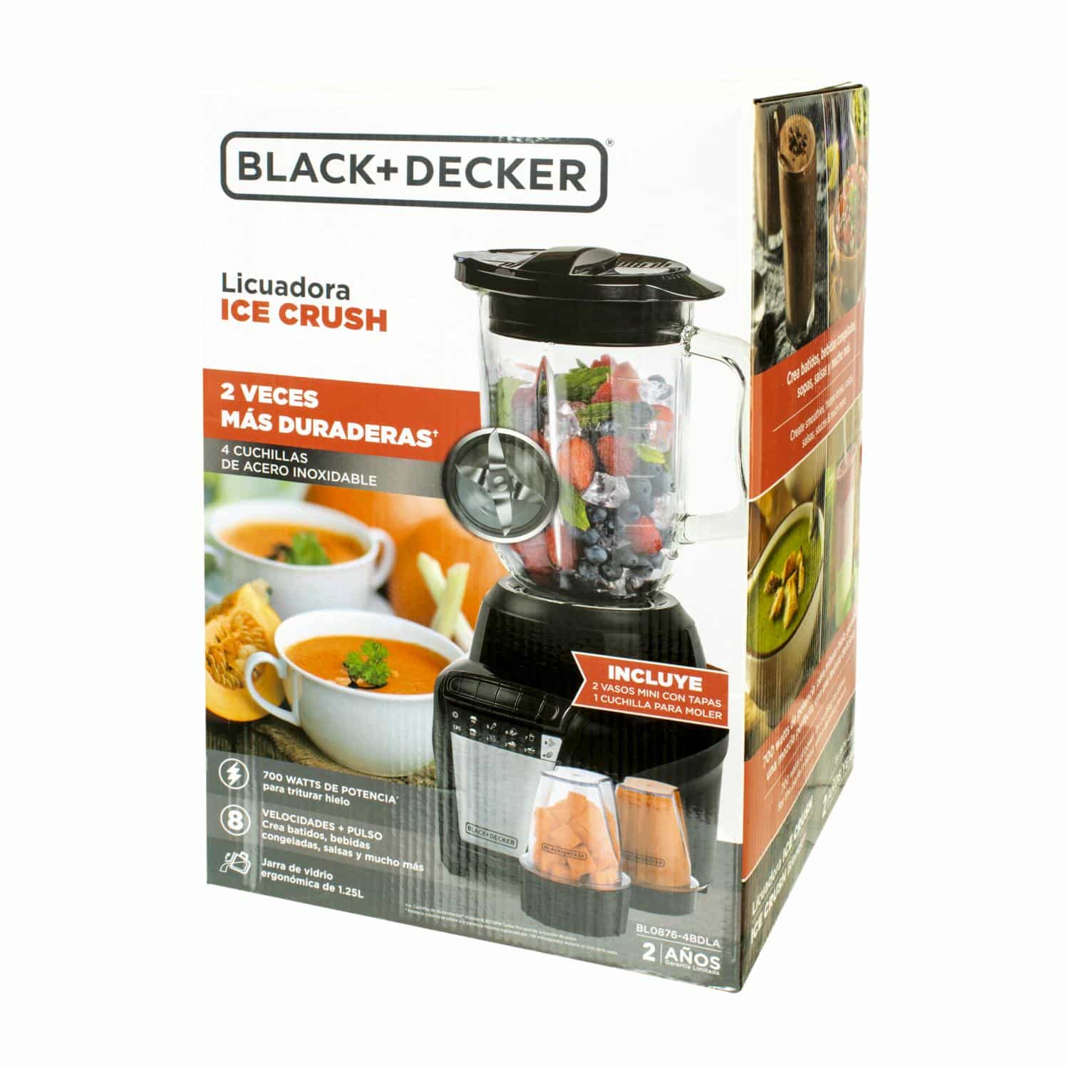 Licuadora 700W Vaso De Vidrio BL0876-4BDLA BLACK & DECKER 8 Velocidades - Imagen 5