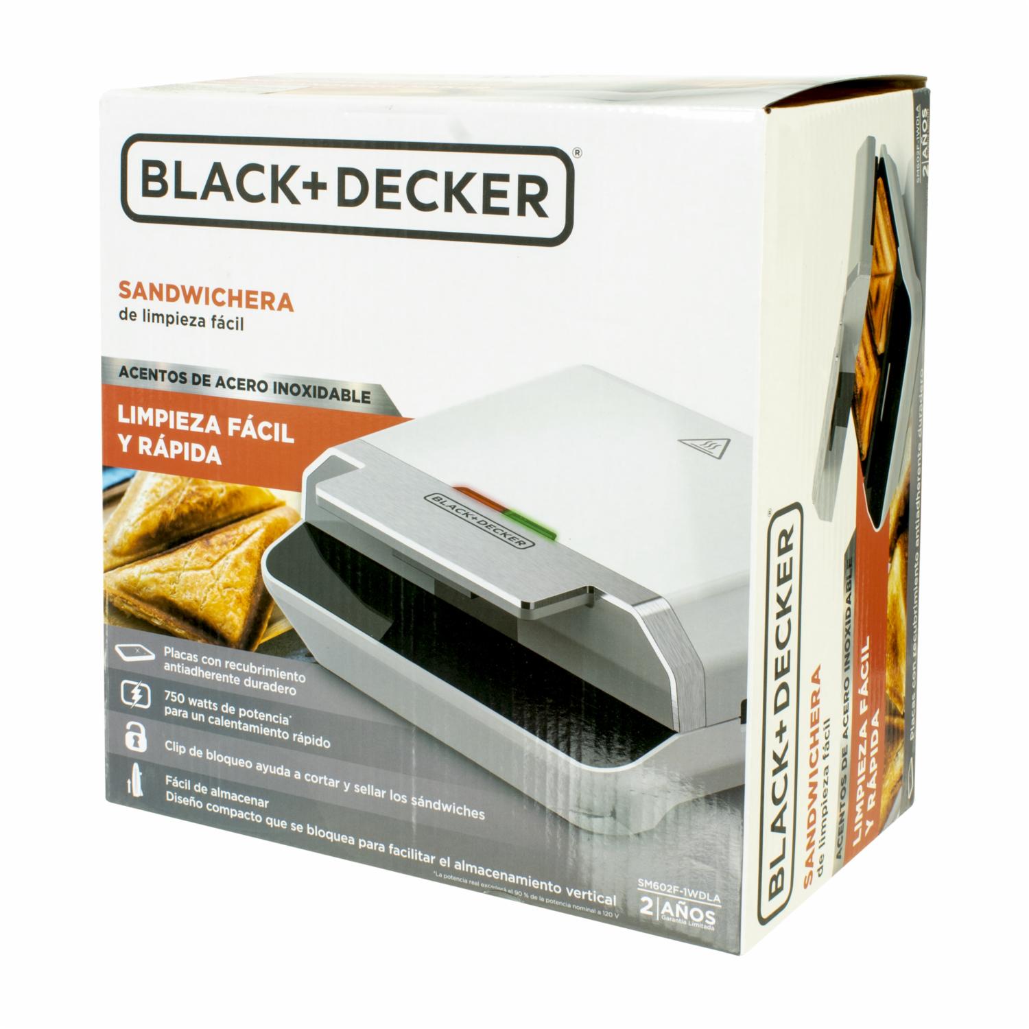 Sanduchera Easy Clean SM602F-1WDLA BLACK & DECKER 2 Panes