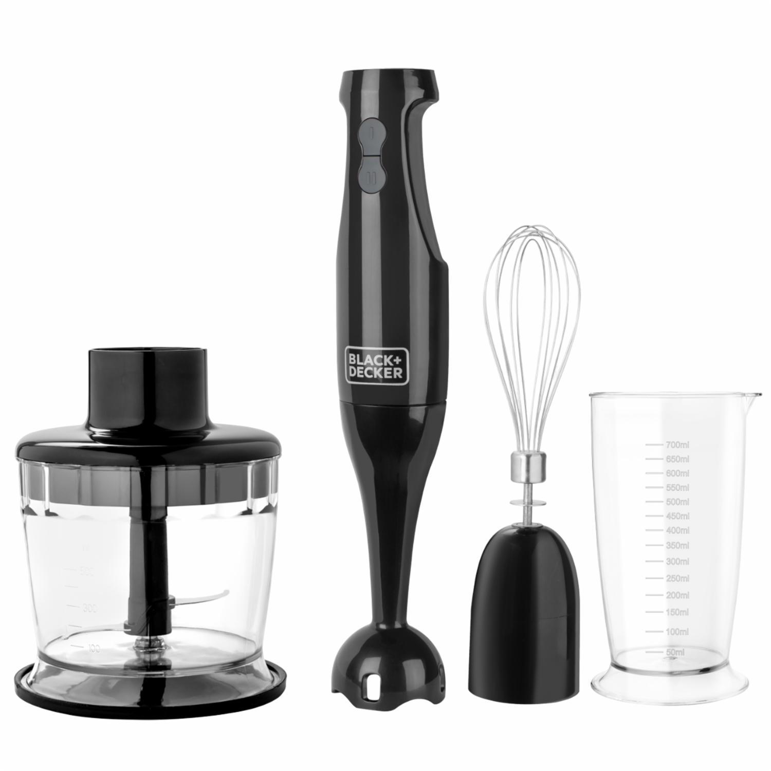 Batidora De Inmersión Set 3 En 1 Mezcla, Bate Y Tritura Modelo  HB2800B BLACK & DECKER 200 watts