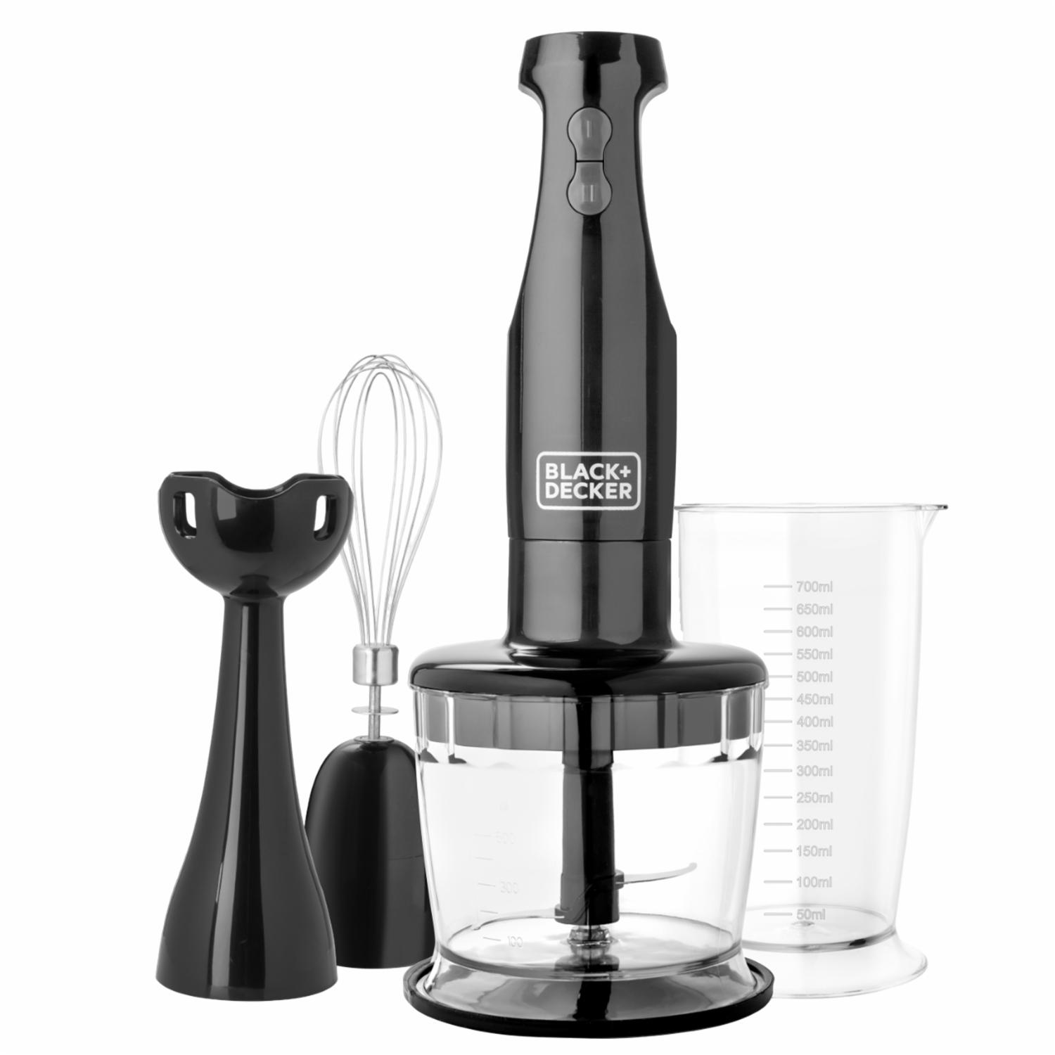 Batidora De Inmersión Set 3 En 1 Mezcla, Bate Y Tritura Modelo  HB2800B BLACK & DECKER 200 watts