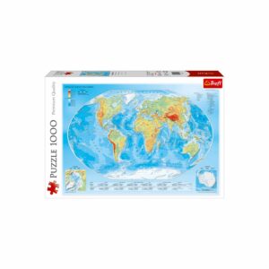 Rompecabezas Mapa Físco Del Mundo TREFL 1000 Piezas