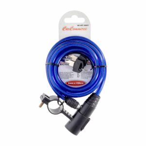 Candado Para Bicicleta Azul Con Llave CARCOMMERCE 8 Mm X 150 Cm