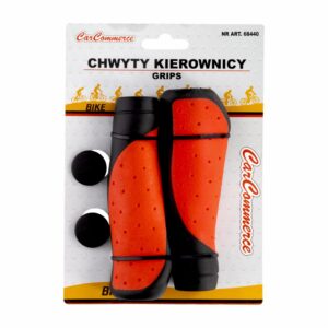 Manubrio De Bicicleta Color Negro Con Rojo CARCOMMERCE Antideslizante