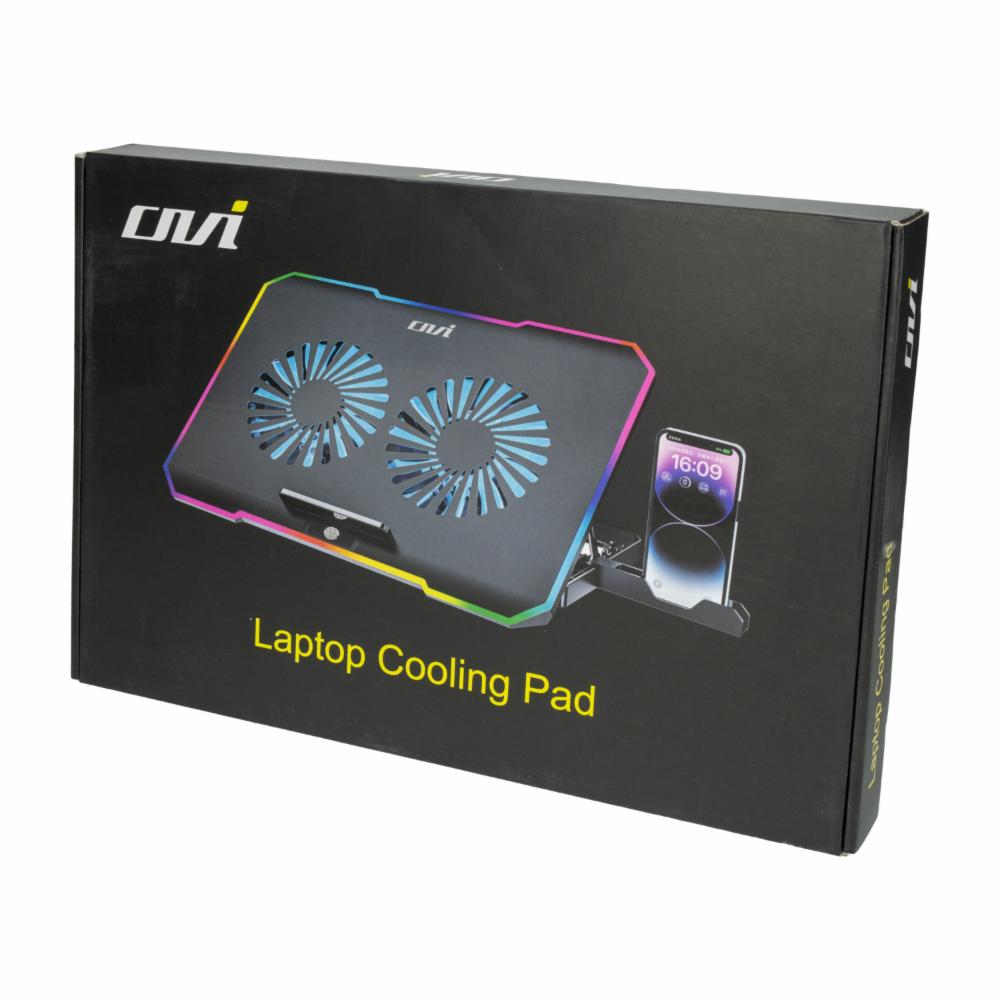 Ventilador Para Laptop Con Soporte De Celular FN60 OVI De 10 a 16 - Imagen 2