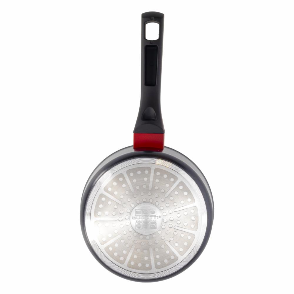 Cacerola Inducción Con Tapa De Vidrio 1,3 L Black 2.0 BUGATTI 16 Cm - Imagen 2