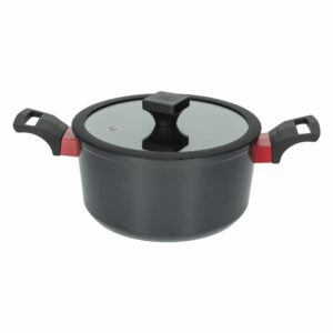 Olla Inducción Con Tapa De Vidrio 5,5 L BUGATTI 24 Cm