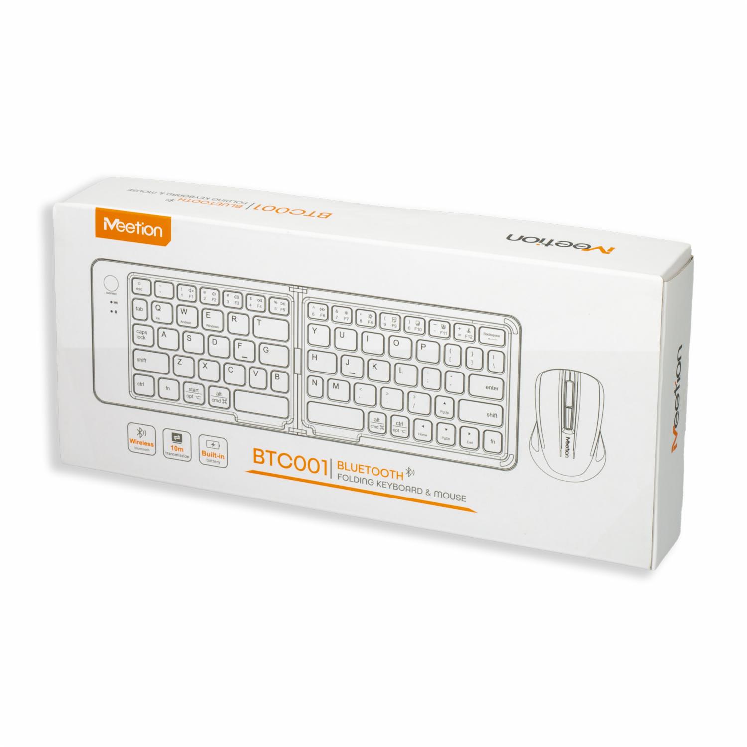 Teclado Y Mouse BTC001 Blanco MEETION Bluetooth - Imagen 4