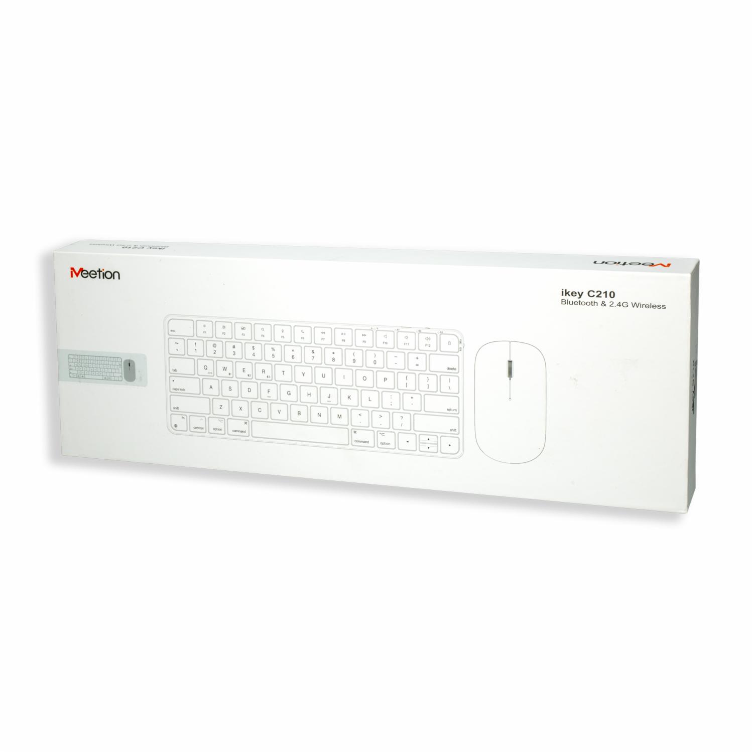 Teclado Y Mouse Slim C210 Blanco MEETION Bluetooth - Imagen 3